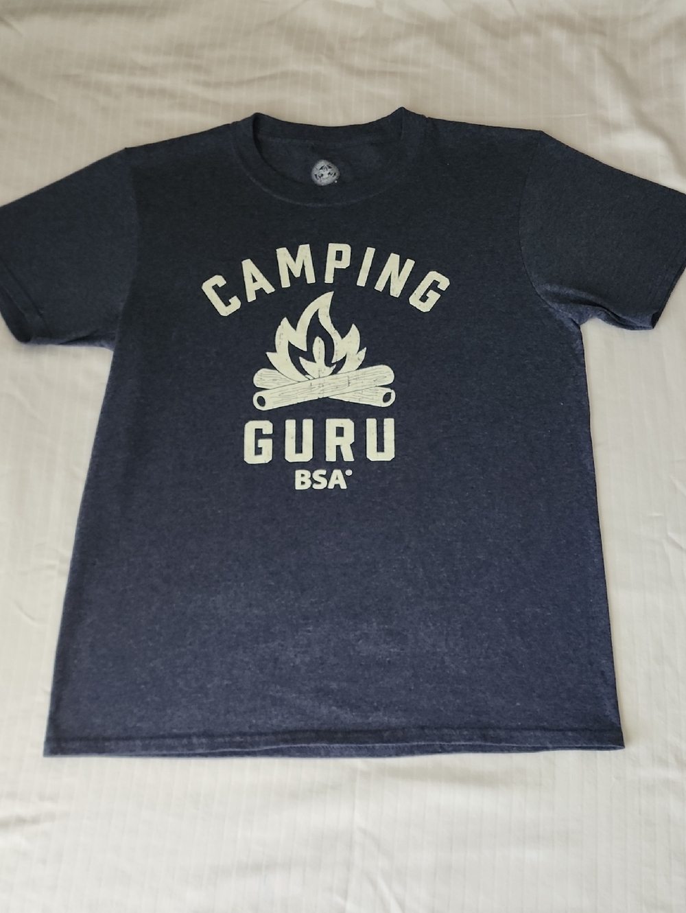 Boy Scouts Of America Camping Guru Graphic Tee - Navy with White Print